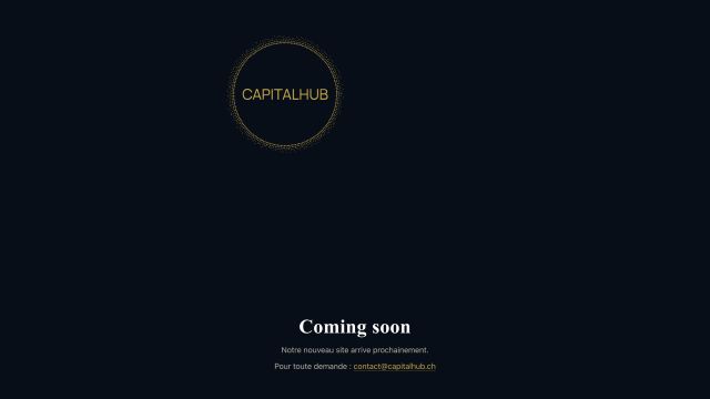 Site vitrine multilingue CapitalHub — référence web Pixinside